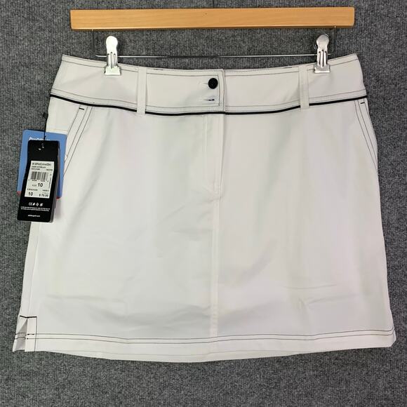 New Adidas Women's White‎ Pencil Skirt Logo Clima Cool Size 10 - Picture 1 of 11